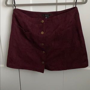 Suede skirt